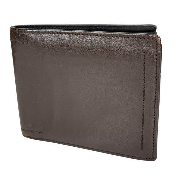 Lanvin Wallet Brown Leather Bi-fold with Coin Pocket - Picture 1 of 9